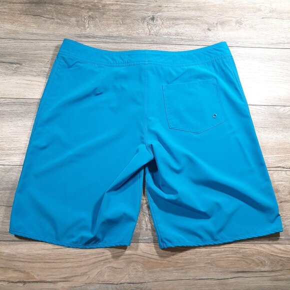 Men Mossimo Supply Blue Board Shorts Swim Trunks Drawstring Back Pocket Waist 38 - Picture 5 of 5